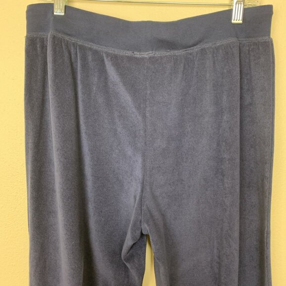 Talbots Womens M NEW Terry Pull On Pants Navy Blue Drawstring Lounge Comfy Knit - Picture 5 of 12